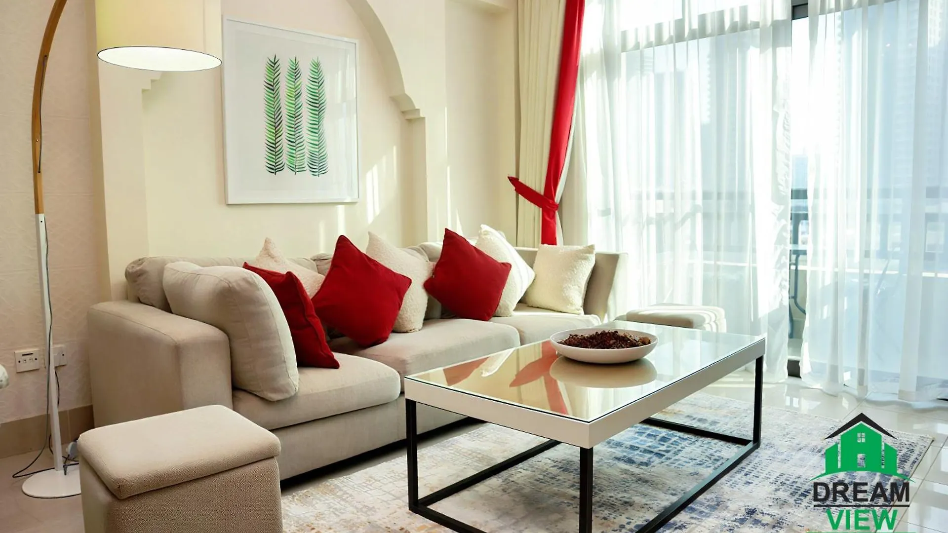 Partial Burj Khalifa View From Balcony, One Bedroom And One Maid Room Apartment, Souk Al Bahar, Dream View Holiday