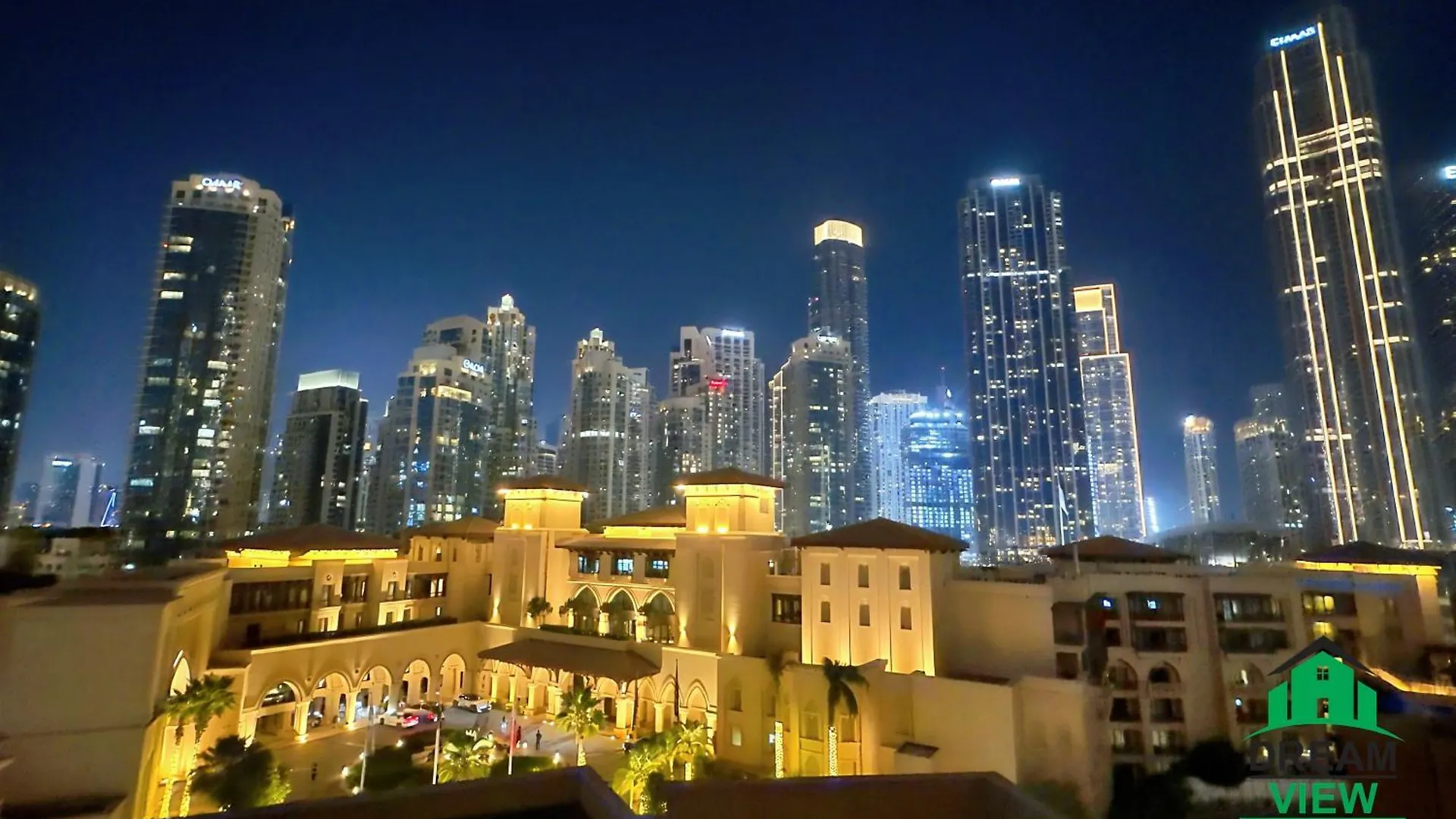 Partial Burj Khalifa View From Balcony, One Bedroom And One Maid Room Apartment, Souk Al Bahar, Dream View Holiday 0*, Dubai